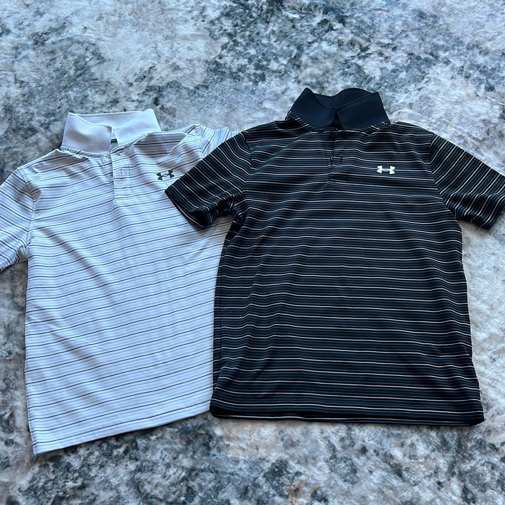 2 UA golf polos. Size med (youth)